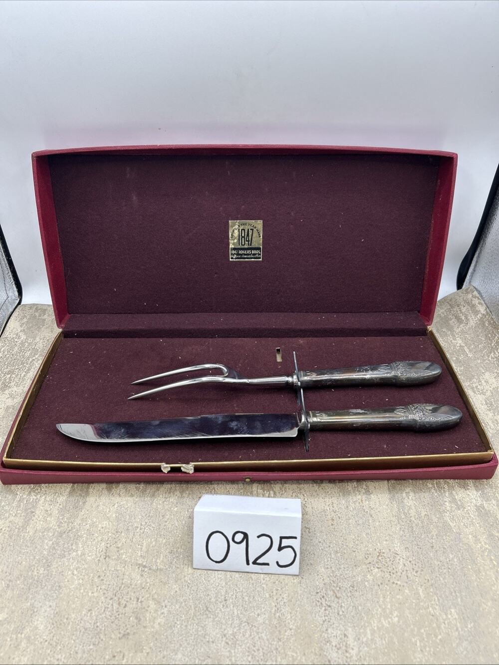ANTIQUE 1848 ROGERS & BROS VINTAGE KNIFE AND FORK